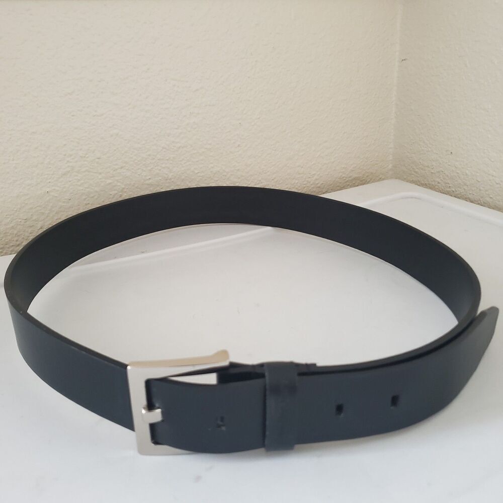 Calvin Klein Belt Mens Sz M Adjustable 32" - 37" Black Silver